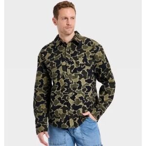 Men's camo print vintage utility shirt Goodfellow & CO size XL
